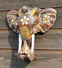 STUNNING HAND CARVED ELEPHANT