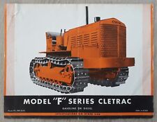 Oliver Model F Series Cletrac Tractor Brochure / Leaflet 1941
