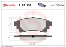BREMBO P 83 152 Brake Pad Set