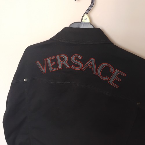 Versace mens black denim - black,