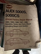 Audi 5000S 5000CS Factory