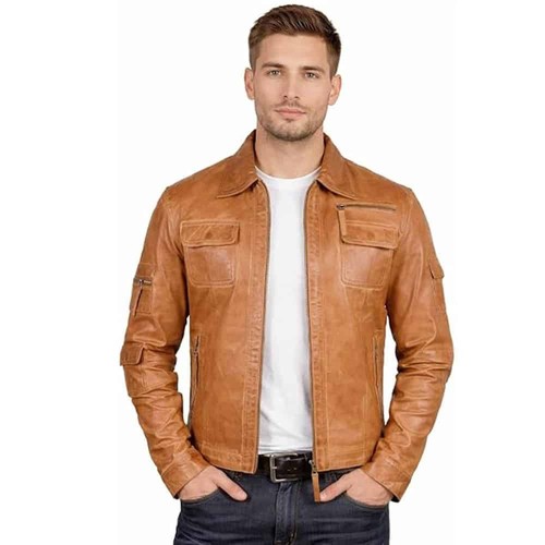 Men genuine lambskin leather - genuine,