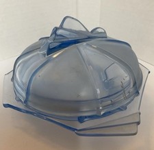 Art Deco 1930’s Stölzle Hermanova Hut Glass Butter Dish + Lid VGC Iconic Style