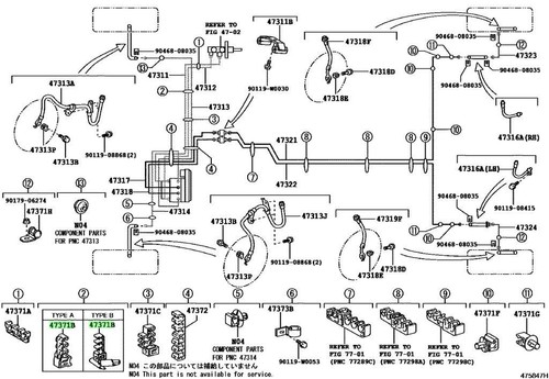 Genuine toyota brake - brake, tube