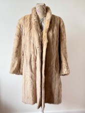Palomino Real Mink Fur Coat Size 14