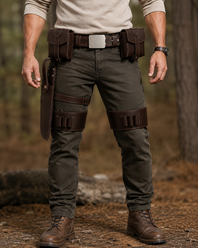 Genuine leather utility belt - utility,