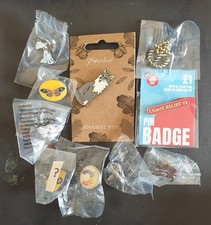 Collection of 10 pin badges