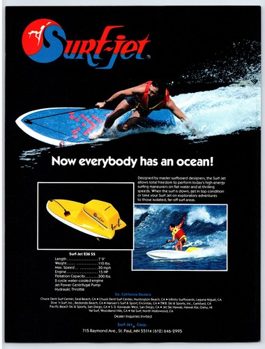Vintage print 1982 surf - print, jet