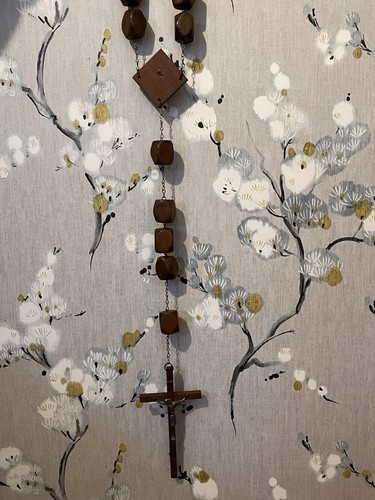 Huge vintage wooden - wooden, rosary