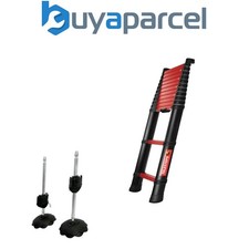 Telesteps Rescue Line Firefighter Telescopic Ladder 4.1m +Adjustable Safety Feet