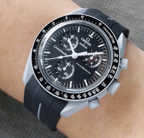 Omega swatch black white - omega, x