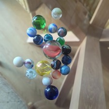 Lovely Lot Of 20x Vintage / Antique  Marbles - Various Swirl Patterns