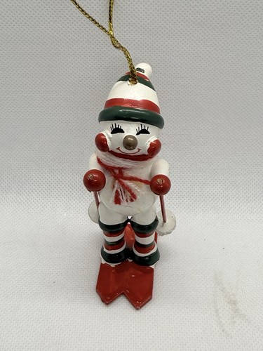 Vintage wooden snowman - vintage,