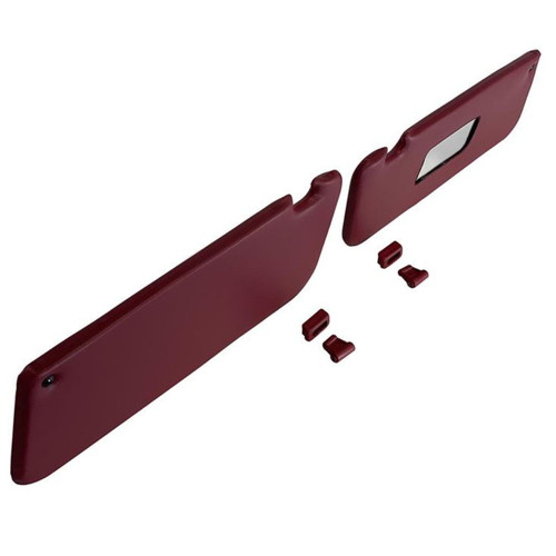 Burgundy sun visors with - visors, clips