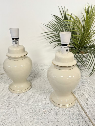 Pair vintage ceramic table - of,