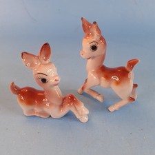 2 vintage Porcelain Bambi