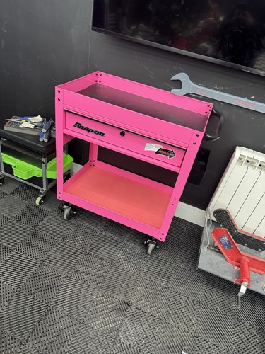Snap pink trolley roll cart - on,