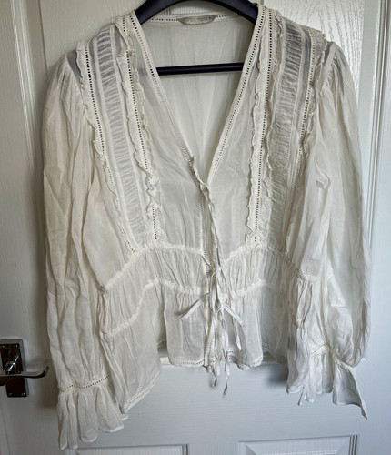 Zara white boho - white, 100%