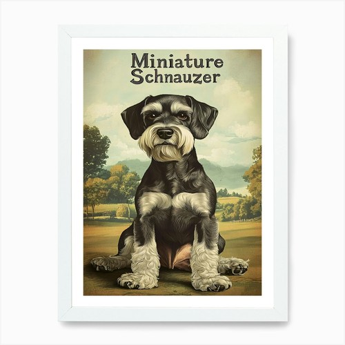 Miniature schnauzer art print - art,