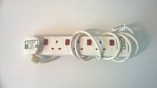 WHITE 4 WAY  SURGE PROTECTED EXTENSION LEAD / PDU  -  (f1-1)