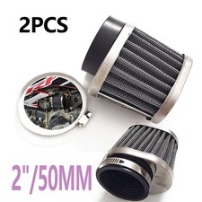 2X 50mm Motorcycle Cold Air