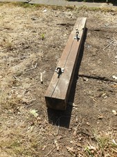 200mm X 200 mm  Wooden Pyramid Top Gatepost 2.3 m long (hinges not inc of sale)