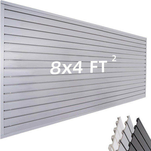 Grey slat wall - slat, ft