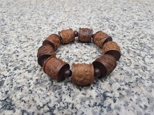 Old Dragon Barrel Shaped Big Bewads  Bracelet  Mala Prayer Beads