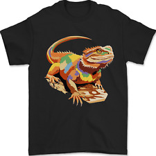 Colour Bearded Dragon Mens T-Shirt 100% Cotton