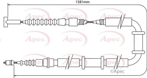 Apec parking brake cable - parking,