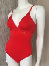 ELLE MACPHERSON SOFT BREATHABLE FABRIC RED BODYSUIT SIZE S (UK 8-10) BNWT