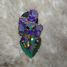 Lavender Flower Enamel Lapel