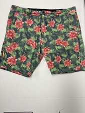 Superdry Hawaiian Tropical Floral Chino Summer Shorts Mens XXL 2XL Holiday 38 40