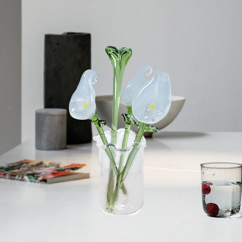 Glass flowers figurine with - figurine,