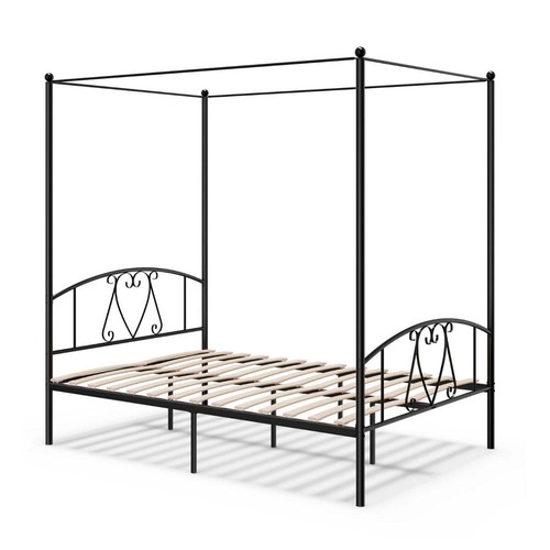 Double size metal canopy bed - double,