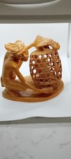 BALINESE WOOD CARVING LIKLEY MID CENTURY CHICKEN CAGE  FARMER