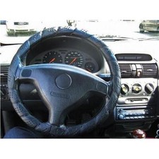 High Quality Lace Tie Up Driving Steering Wheel Cover Black Extra Grip 39-41Cm