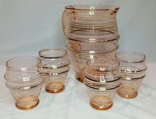 Vintage Pink Orange Glass Mid