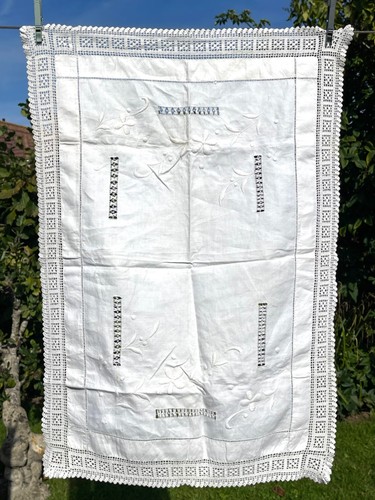 Vintage fabric textile white - fabric,