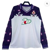 Fiorentina Away Shirt 1992-93 Retro Replica Football Jersey 7up Classic - Size L