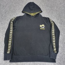 The Smiler Hoodie Mens Medium Alton Towers Black Yellow Theme Park Ride Jumper