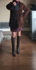 Chocolate Brown Faux Fur Coat.