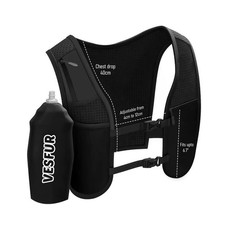 Reflective Running Vest with Bottle hydration Lightweight Adjustable for Runners