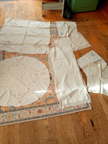 Antique vintage tablecloths - vintage,