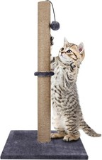 TALL LARGE CAT SCRATCHING POST 74CM STRONG NATURAL SISAL POLE HEAVY DUTY BASE
