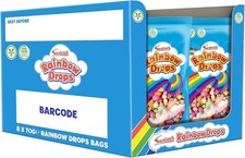 Rainbow Drops Sweets 8x70g