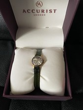 Ladies 9k Solid Gold Watch 17mm Case In Working Order.