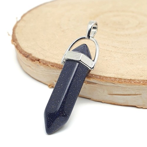 Leather necklace hexagon - hexagon, point