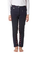 Toggi Childrens Arena Sticky Seat Jodhpur - Chocolate Pink Navy