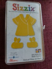 Box7/sizzix medium yellow die doll bath accessories sizzix 38 0109